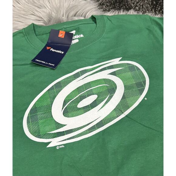 Men's Carolina Hurricanes Green Emerald Plaid Andersen Size Small - Picture 2 of 4